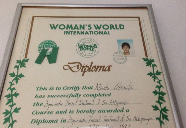 WOMAN’S　WORLD　INTERNATIONAL資格取得